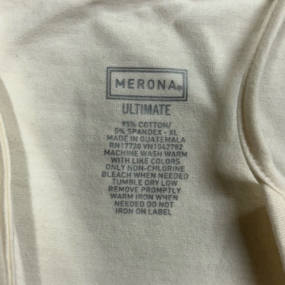 2 pack XL size Merona NWT tank tops. One brown, one white, adjustable straps. - Picture 11 of 11